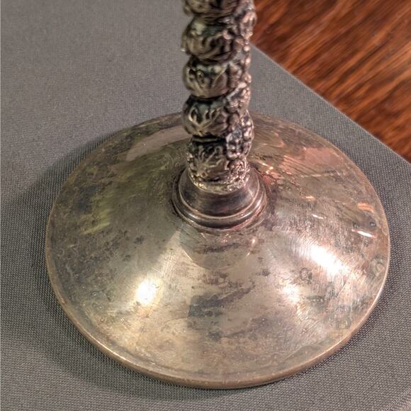 8 Vintage Silver Plated Twisted Vine Stem Martini Coupe Glasses Valero Spain - Picture 7 of 8